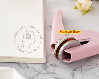 Custom Book Embosser/From The Library Of Book Embosser/Library Embosser/Personalized Book Embosser/Ex Libris Book Lover Gift