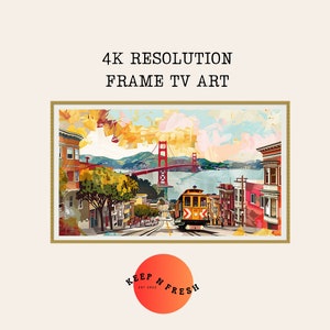 San Francisco Art For Samsung Frame TV Artwork Top Selling Travel Art Frame TV San Francisco Artwork Best Selling