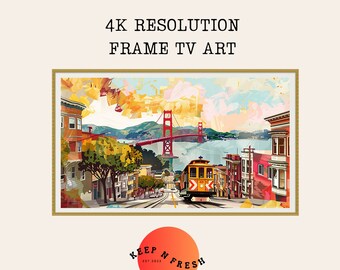 Arte de San Francisco para Samsung Frame TV Obras de arte más vendidas Arte de viaje Marco TV Obras de arte de San Francisco más vendidas