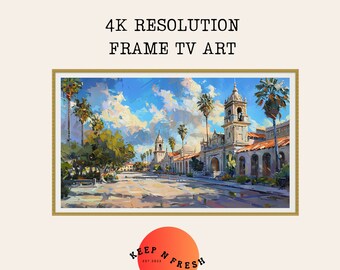 Balboa Park Frame TV Art, San Diego Painting (Digital Download)