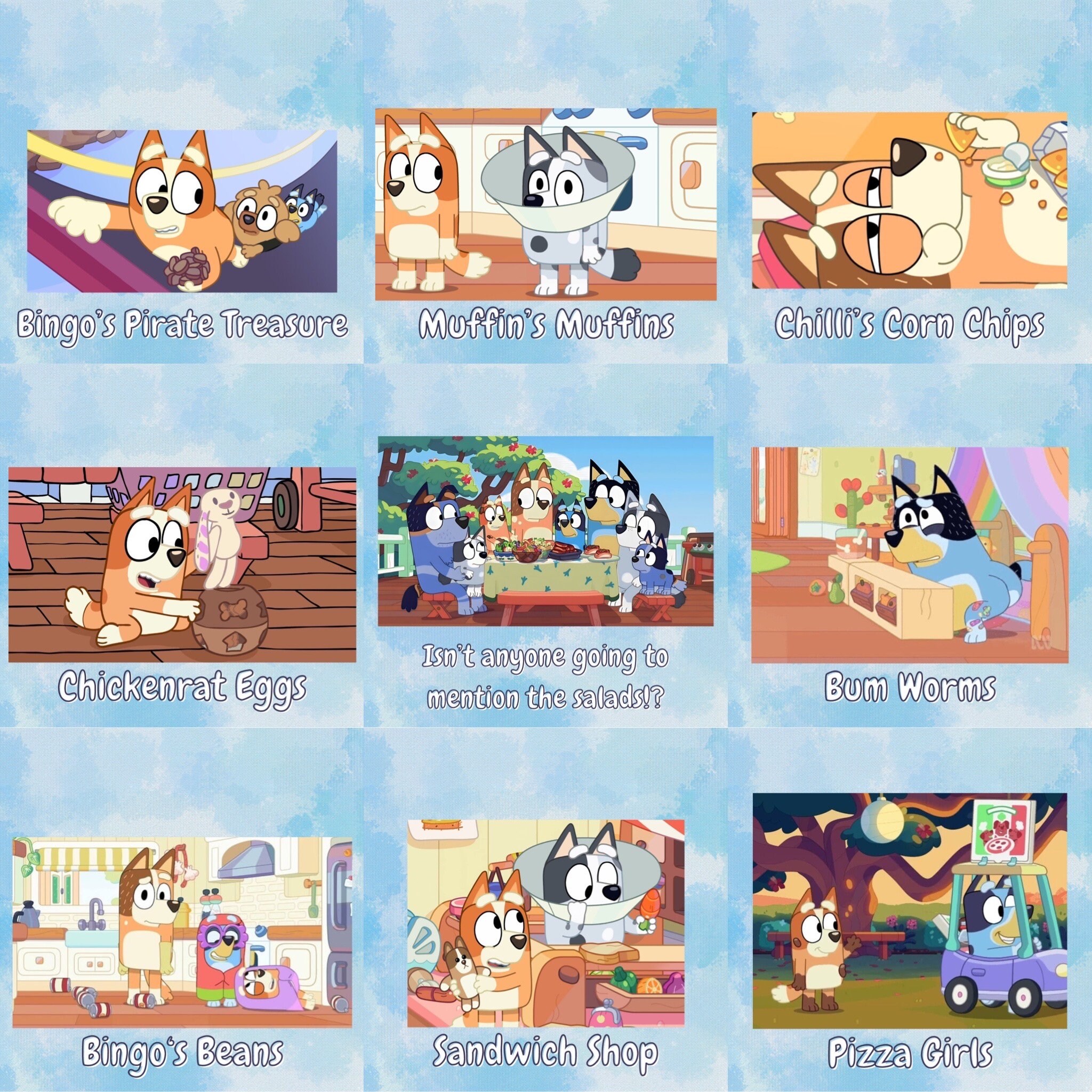 29 Piece Bluey Themed Food Labels - Etsy Canada