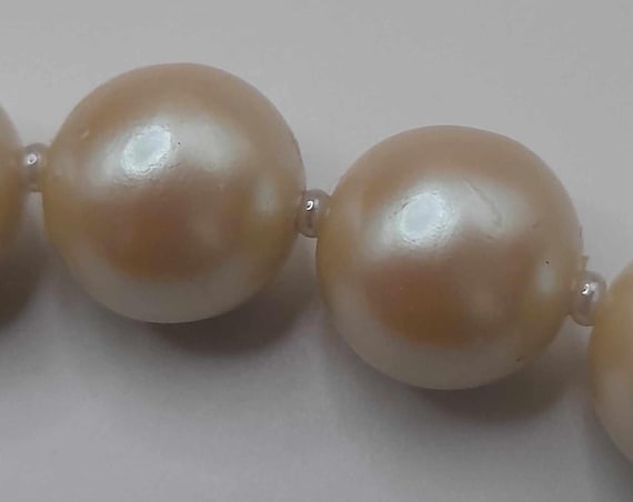 Miriam Haskell Signed Large and Long Faux Pearl N… - image 2