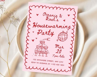 Housewarming Invitation, House Warming Party, New Home Invite, Apartment Warming, Housewarming Invite, We Bought a House, Hand Drawn Style