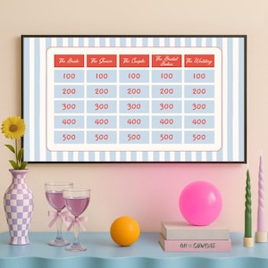 Bachelorette Jeopardy Party Games for Hen Party Editable Bridal Jeopardy Powerpoint Games in Canva Jeopardy Fun Bridal Shower Games Hen Do image 2