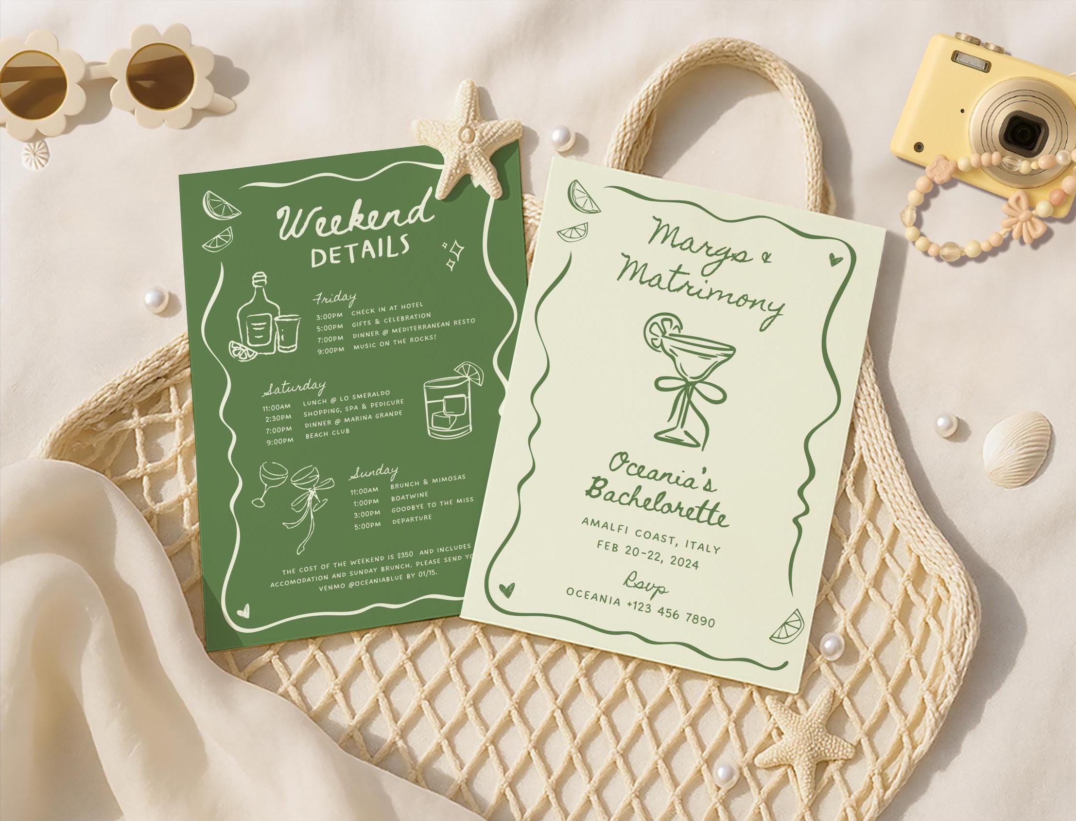 Margs and Matrimony Bachelorette Invitation, Margarita Bachelorette ...