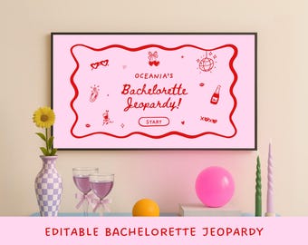 Bachelorette Jeopardy Party Games for Hen Party Editable Bridal Jeopardy Powerpoint Games in Canva Jeopardy Fun Bridal Shower Games Hen Do