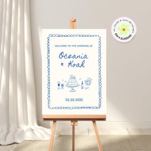 Handgezeichnetes Hochzeit Willkommensschild, Hochzeitsschild Vorlage, Beschilderung für Hochzeiten, Handgeschriebenes Hochzeitsschild