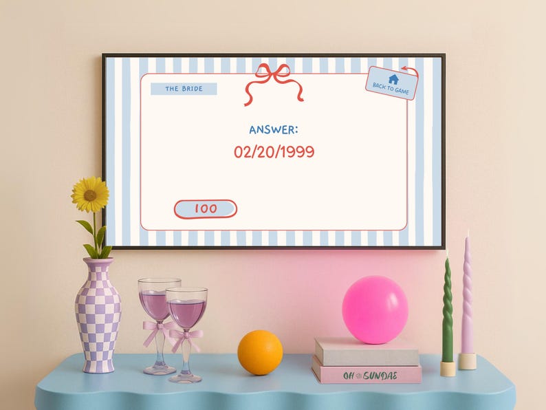 Bachelorette Jeopardy Party Games for Hen Party Editable Bridal Jeopardy Powerpoint Games in Canva Jeopardy Fun Bridal Shower Games Hen Do image 4