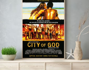 City of God Movie Poster 2002 Film - Room Decor Wall Art - Poster Gift - Canvas Prints