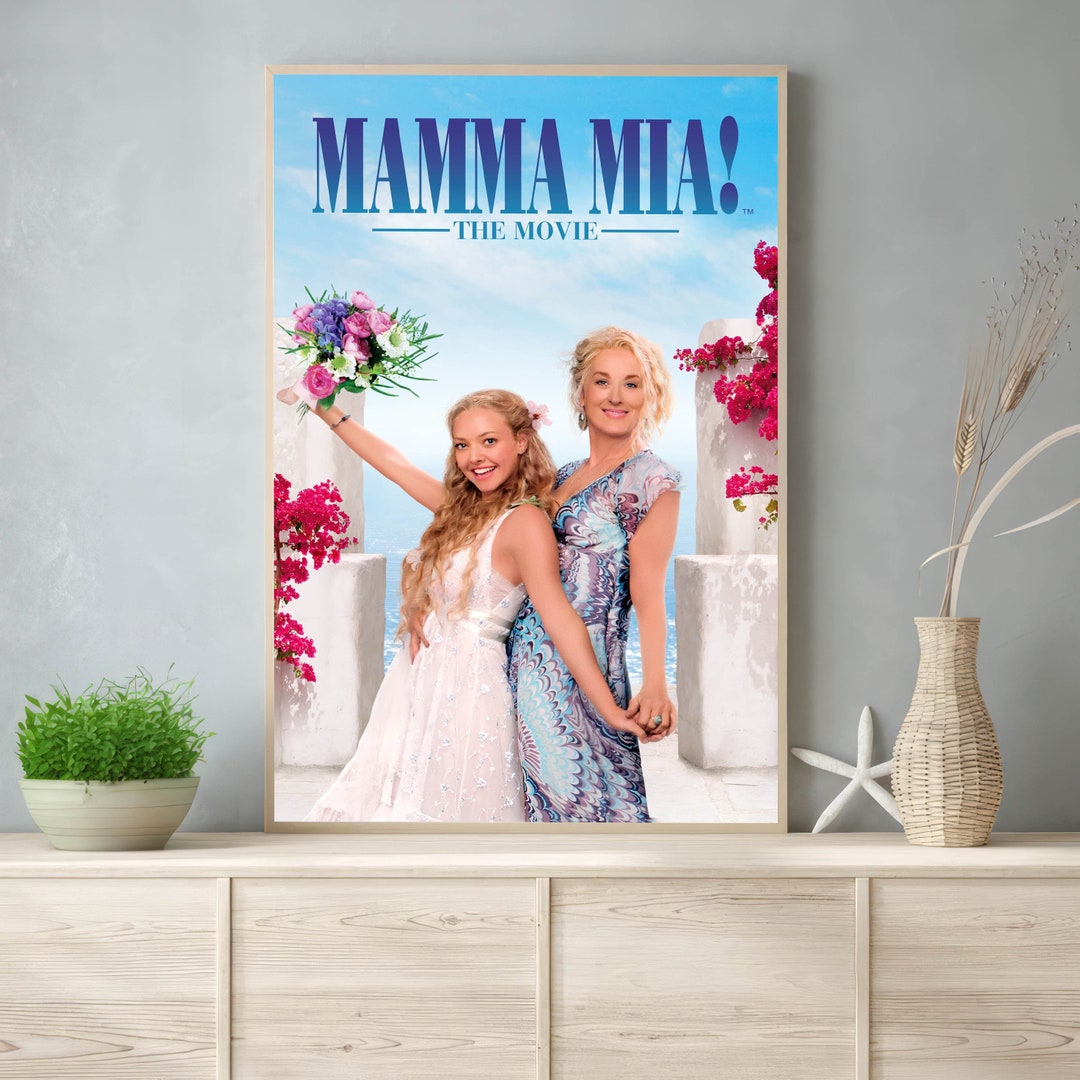 Mamma Mia Movie Poster 2008 Film Room Decor Wall Art Poster Gift Canvas ...