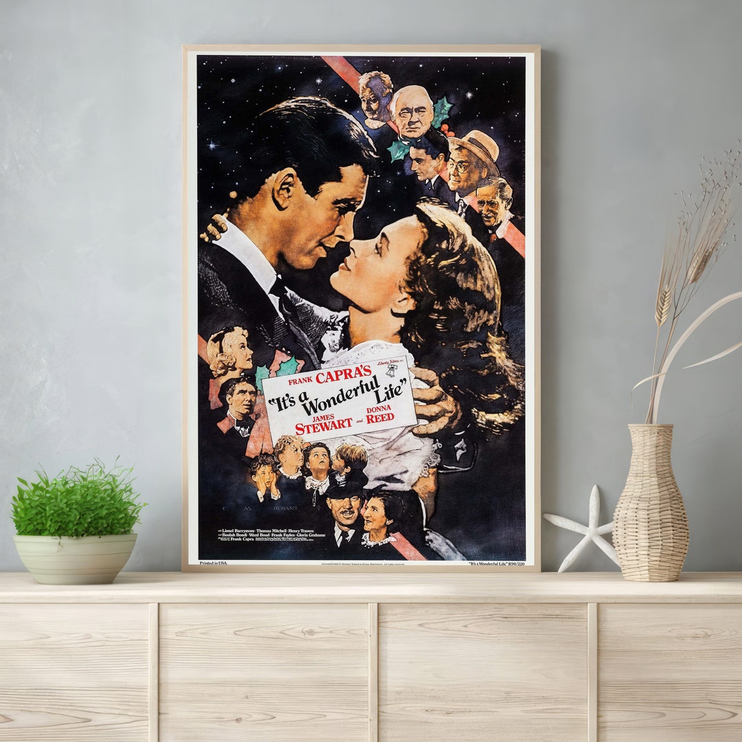 It's a Wonderful Life Movie Poster 1946 Film Room Decor Wall Art Poster ...