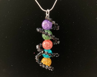 Final Fantasy VII Shadow Materia Necklace FFVII Final Fantasy 7 Final Fantasy FF7