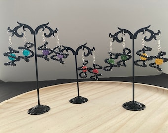 Final Fantasy VII Shadow Materia Earrings FFVII Final Fantasy 7 Final Fantasy Earrings FF7