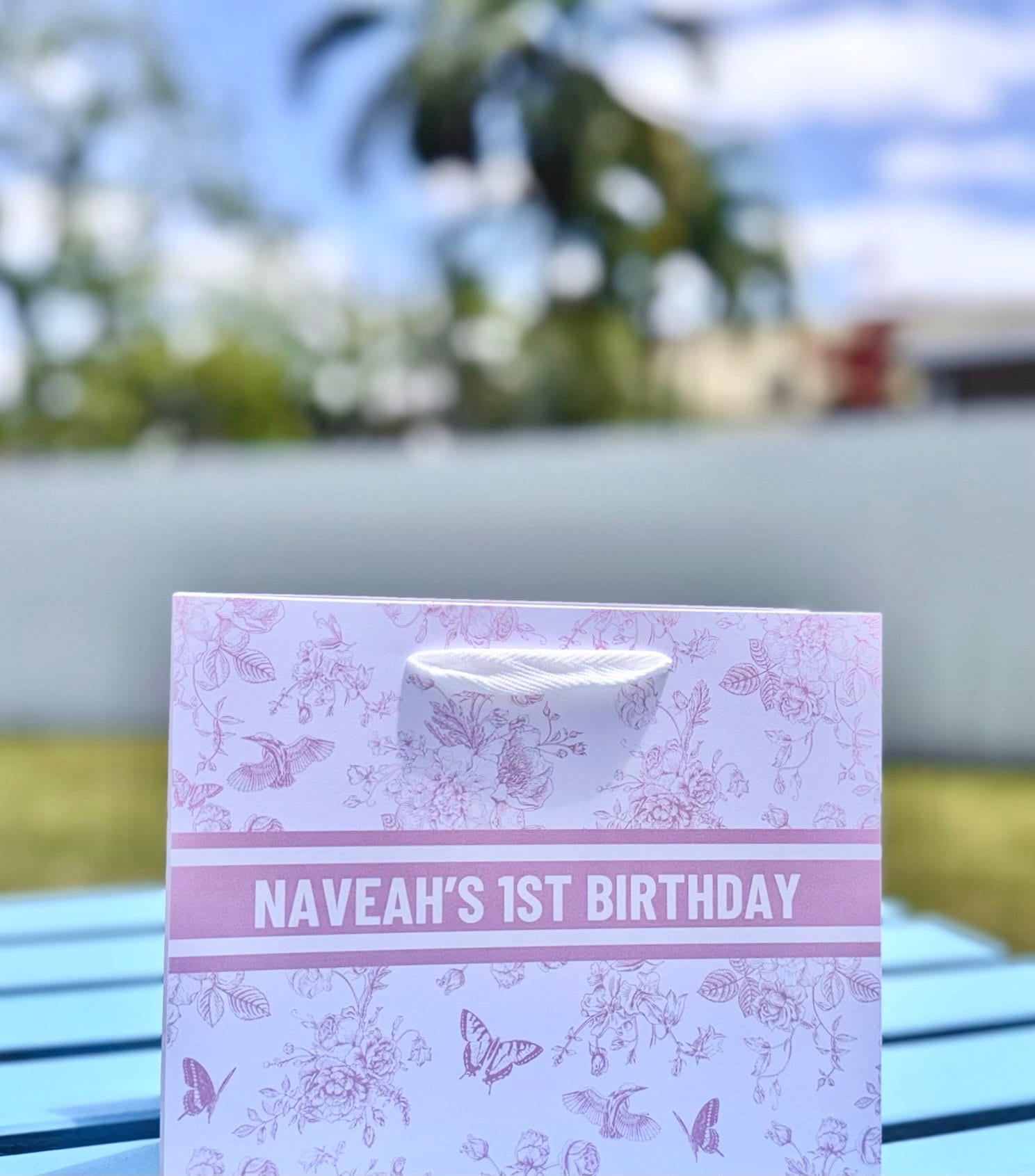 Benutzerdefinierte Toile De Jouy Geschenktüten | Personalisiert | Hochzeit | Brautjungfernantrag | Braut | Babyparty | Geburtstag | Junggesellinnenabschied