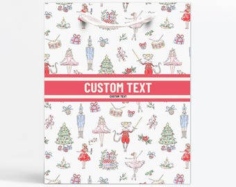Personalized Christmas Gifts | Custom Christmas Gift Bags | Cute | Favor Goodie Bags | Personalized Present | Holidays | Nutcracker