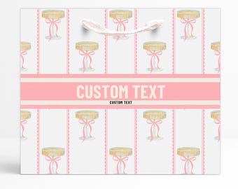 Custom Bachelorette Gift Bags | Personalized | Wedding | Bridesmaid | Bridal Shower | Champagne | Bows | Pink | Favor Bag | Coquette