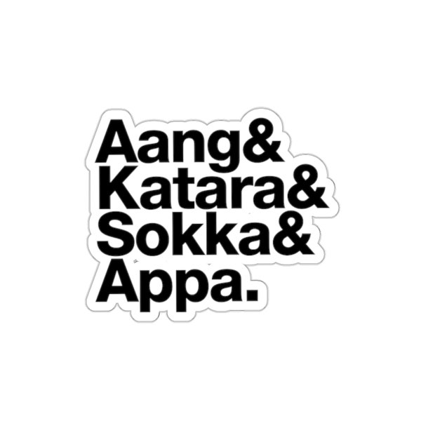 Aang Katara Sokka Appa | Sticker | Avatar The Last Airbender | ATLA | Gift Idea, For Family, Friend | Minimalist