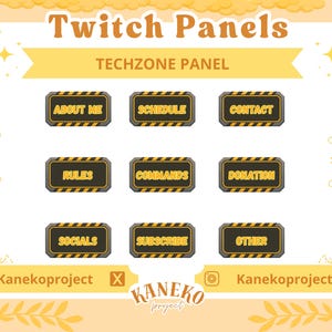 Techzone Twitch Panels | Customizable Twitch Panels | Minimal Aesthetic Twitch Panels | Cherry Blossom Twitch Panel | Twitch Streamer