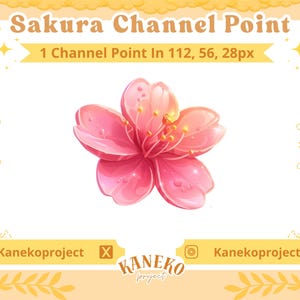 Sakura Twitch Channel Points, Twitch Channel Point Icon, Twitch Emotes, Stream Emotes, Channel Point Redeem, Flower Stream, Channel Point