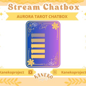 Aurora Tarot Twitch Chatbox, Cute Chat Box Streamers, ChatBox Overlay, Chat box widget, Stream Chatbox, Chatbox Frame, Stream Asset, Stream