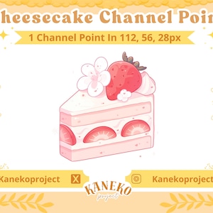 Cheesecake Twitch Channel Points, Twitch Channel Point Icon, Twitch Emotes, Stream Emotes, Channel Point Redeem, Flower Stream, ChannelPoint