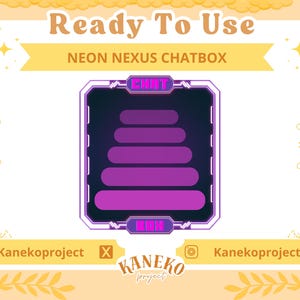 Neon Nexus Chat Widget, Customizable Chat Box for Twitch and YouTube Streamers (StreamElements) Worms Neon Nexus Chatbox, Cyber Punk Chatbox