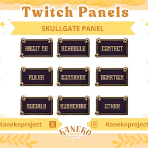 Skullgate Twitch Panels | Customizable Twitch Panels | Minimal Aesthetic Twitch Panels | Cherry Blossom Twitch Panel | Twitch Streamer