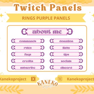 Twitch Panels, Rings Purple, Stream Panels, Twitch Stream Panels, Minimal Twitch Panels, Stream Panels,Purple Twitch Panels, Stream Assets