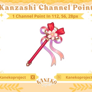 Kanzashi Twitch Channel Points, Twitch Channel Point Icon, Twitch Emotes, Stream Emotes, Channel Point Redeem, Flower Stream, Channel Point