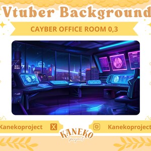 Background For Twitch, Cyber Room Background, Cyber Office, Vtuber background, lofi stream overlay, Premade Assets, Cyber Room, Vtuber Asset