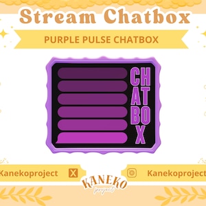 Purple Pulse Chat Widget, Customizable Chat Box for Twitch and YouTube Streamers (StreamElements) Mystic Purple Pulse Chatbox, Lofi Chat Box