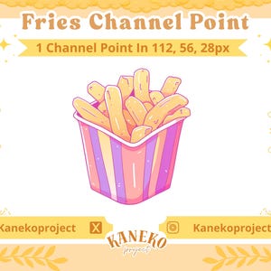 Fries Twitch Channel Points, Twitch Channel Point Icon, Twitch Emotes, Stream Emotes, Channel Point Redeem, Flower Stream, Channel Point