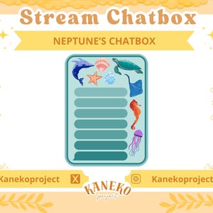 Neptune&#39;s Chat Widget, Customizable Chat Box for Twitch and YouTube Streamers (StreamElements) Neptune&#39;s Chatbox, Coral Chat Box, Sea World