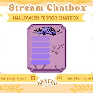Halloween Terror Chat Widget, Customizable Chat Box for Twitch and YouTube Stream (StreamElements) Halloween Terror Twitch Chatbox,Halloween