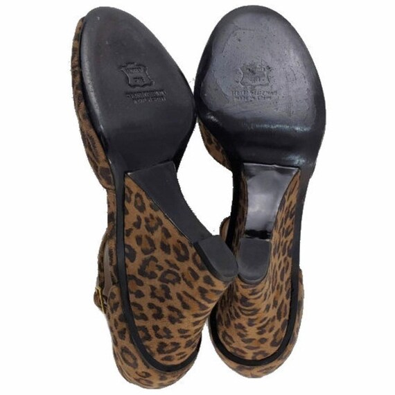 STUART WEITZMAN Leopard Printed Suede Open Toe We… - image 8