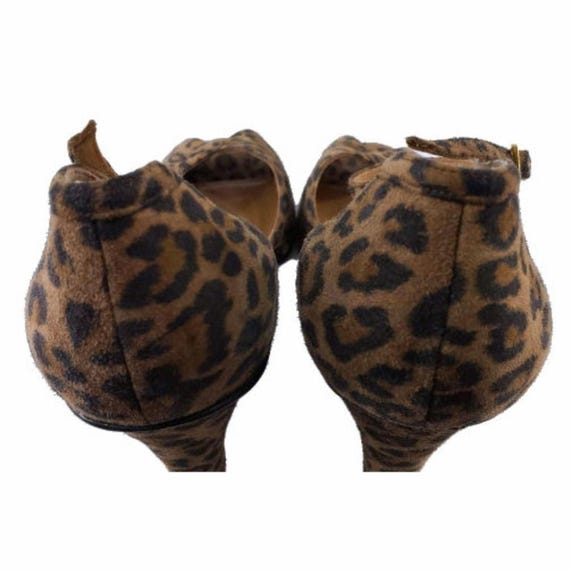 STUART WEITZMAN Leopard Printed Suede Open Toe We… - image 5