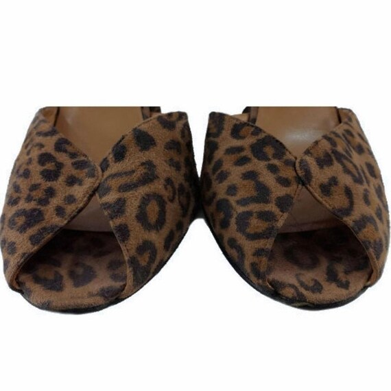 STUART WEITZMAN Leopard Printed Suede Open Toe We… - image 7