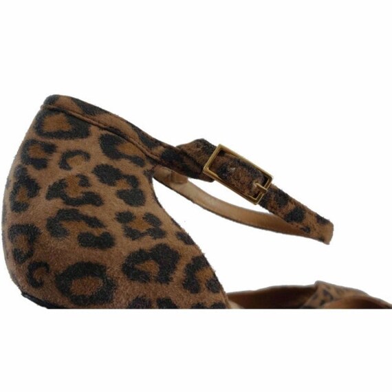 STUART WEITZMAN Leopard Printed Suede Open Toe We… - image 6
