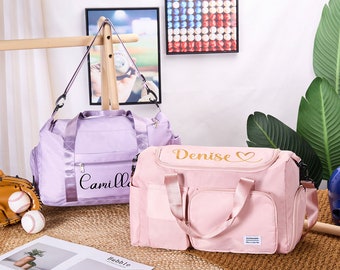 Bolsa de lona con monograma, bolsa de viaje de fin de semana, bolsa de viaje personalizada, bolsa de gimnasio personalizada, bolsa de lona para mujer, lona personalizada, novia, ella, hermana