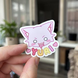 Yuri Loving Kitty Vinyl Aufkleber