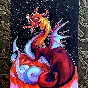 Red Mars Dragon A6 Postkarte