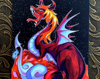 Red Mars Dragon A6 Postcard