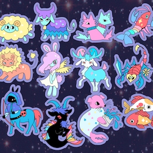Naklejki winylowe Holo Doodle Zodiac