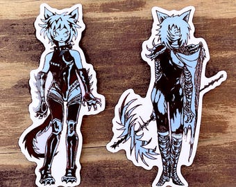 Dungeon Catboys Clear Vinyl Stickers