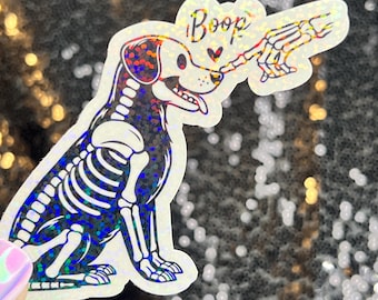 Boop Puppy Dog Holographic Sticker | Dog lover gift decal | Puppy love sticker | Dog mom dad sticker