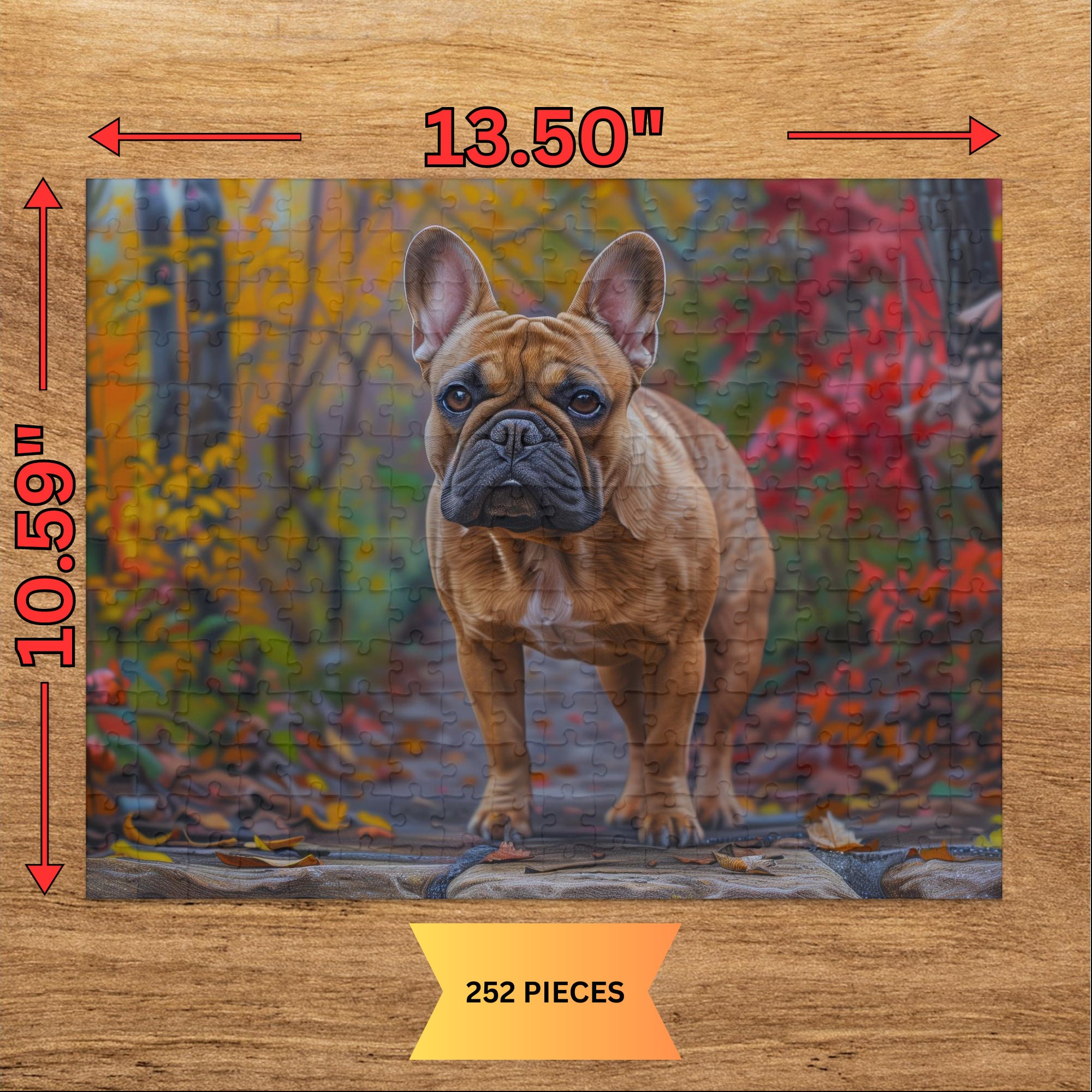 French Bulldog Dog Jigsaw Puzzle, 3 Sizes Available From 252