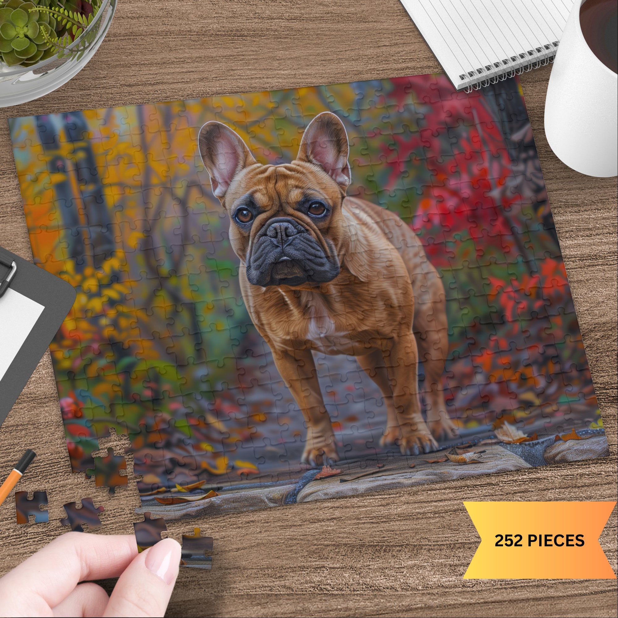 French Bulldog Dog Jigsaw Puzzle, 3 Sizes Available From 252