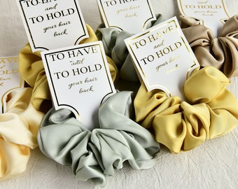 Scrunchies Silk Satin Soft Hair Scrunchies Hair Accessories for Her Perfect Bridesmaid Proposal Gift,Silky Satin Hair Ties