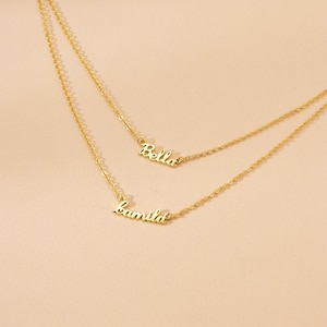 Custom Gold Name Necklace, Dainty Name Necklace, Mothers Necklace, Personalized Name Jewelry, Mother&#39;s Day Gift, Birthday Gift for Her