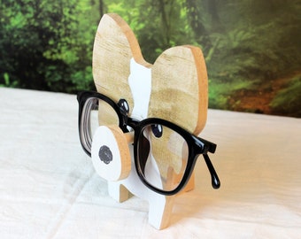 Border Collie Wooden Eyeglass Holder/Animal Eyeglasses Storage Ornament/Eyeglass Display/Animal Lover Gift